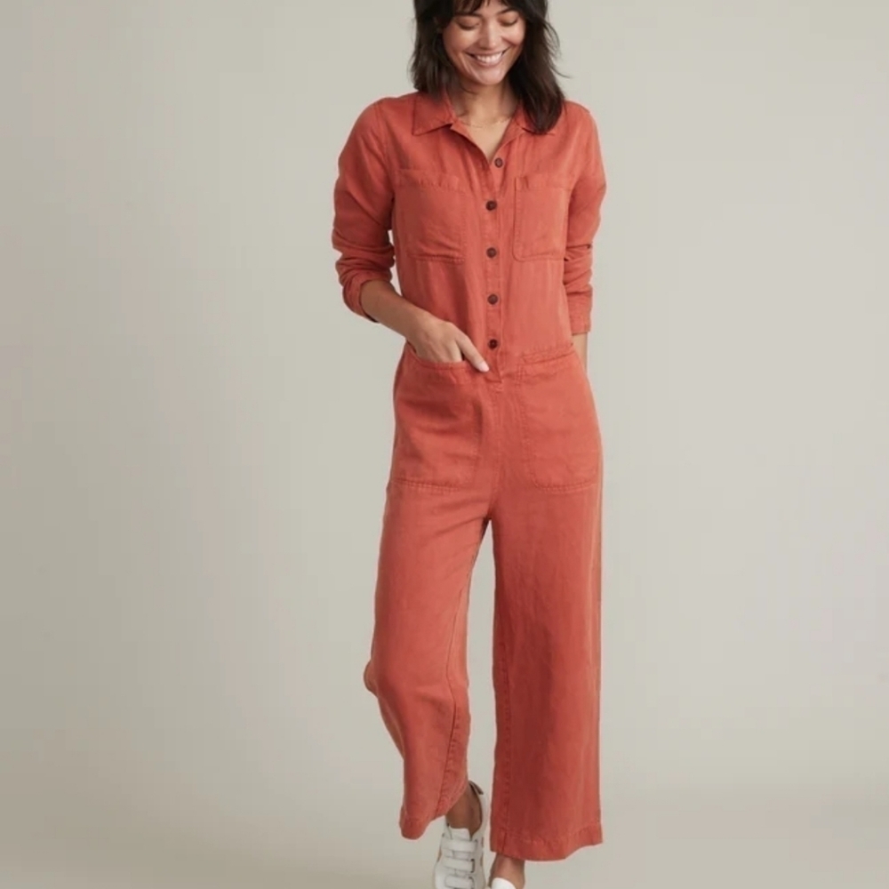 Marine Layer Charlie Utility Jumpsuit Rosewood